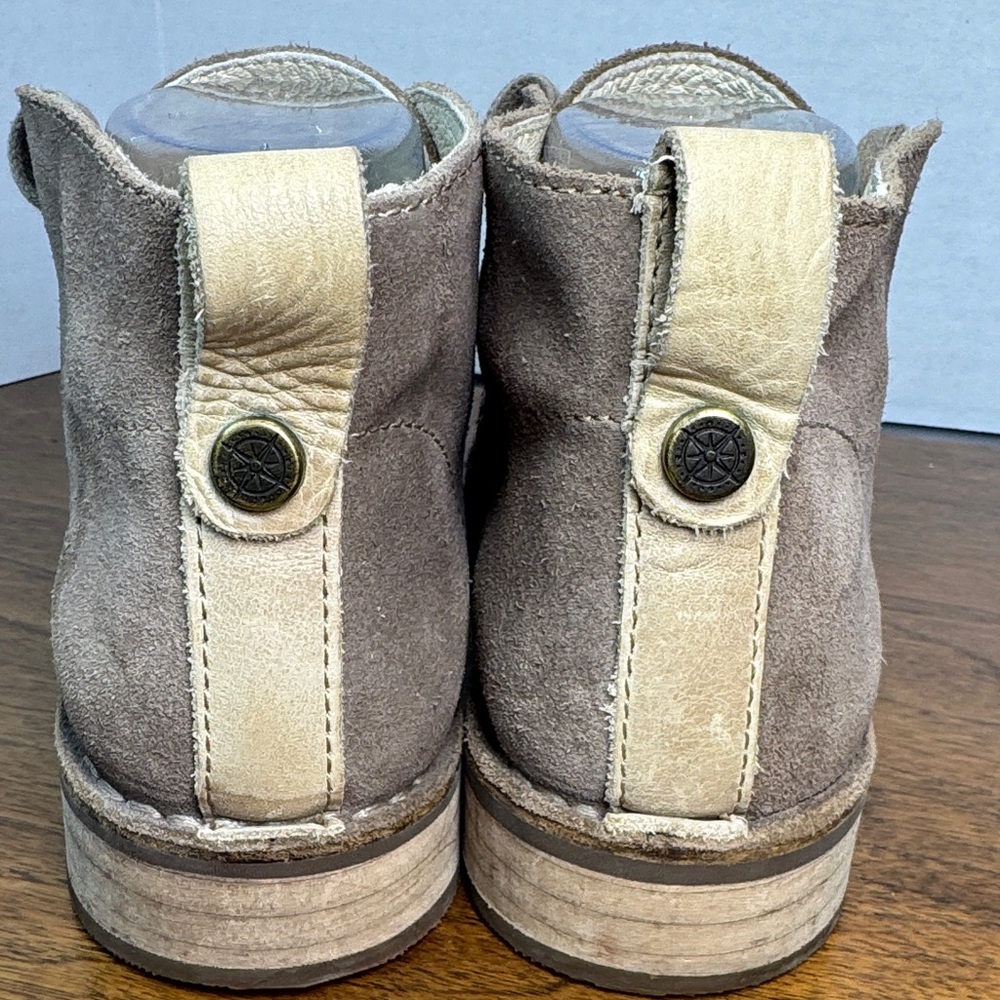 Bussola Sevilla Suede Leather Chukka Ankle Boots in Fossil Tan, Womens sz 38 / 8 - Picture 4 of 12